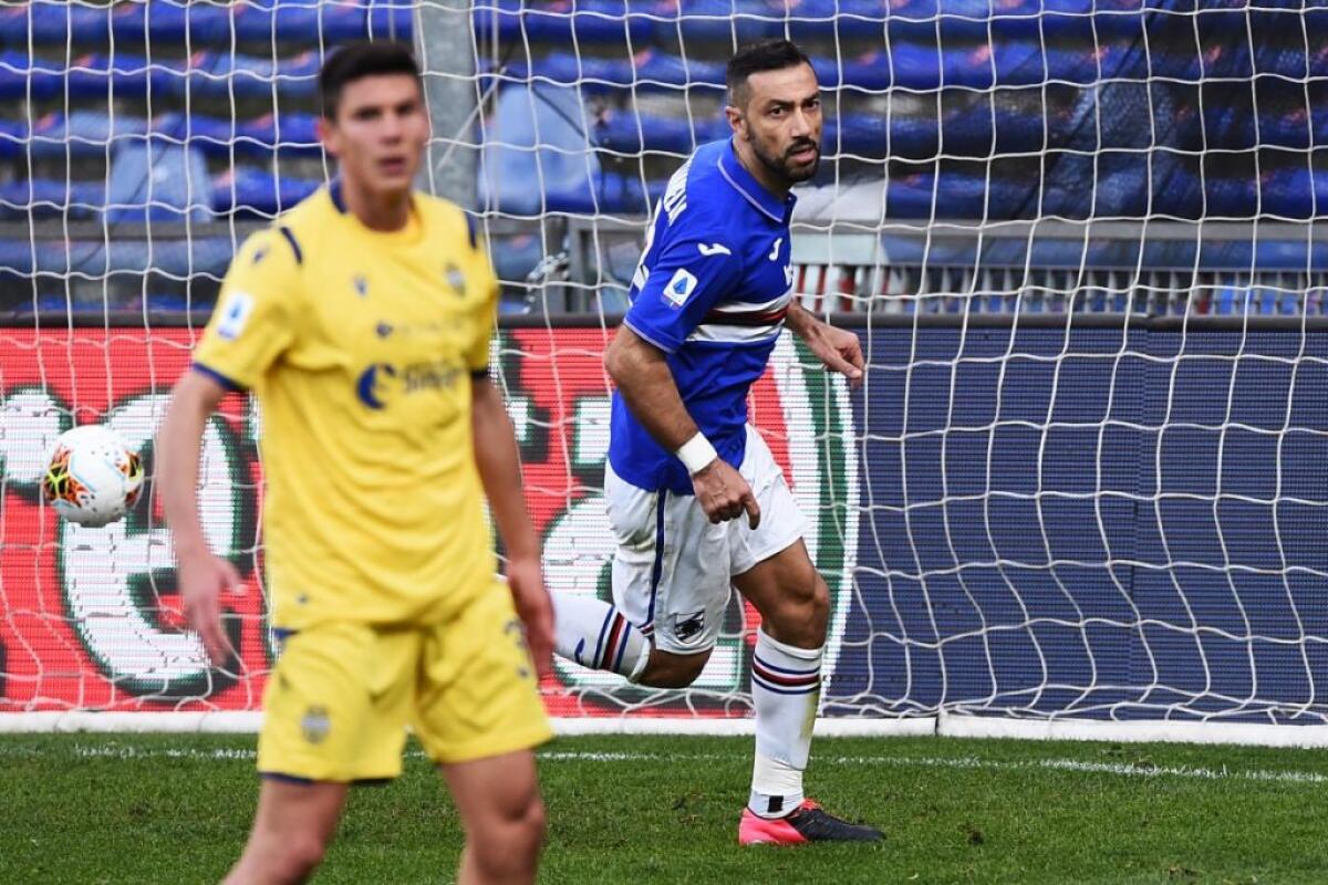Doppietta Quagliarella, la Samp batte 2-1 in rimonta il Verona - 