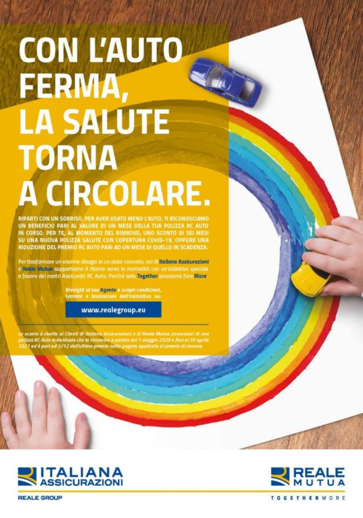 Reale Group, per clienti rc auto beneficio pari a un mese di polizza - 