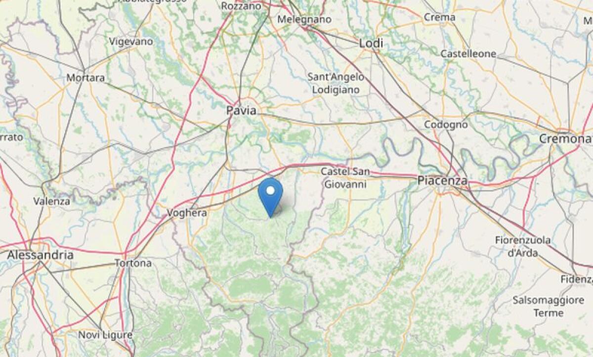 Due scosse di terremoto di magnitudo 3.7 e 2.9 nel Pavese - 