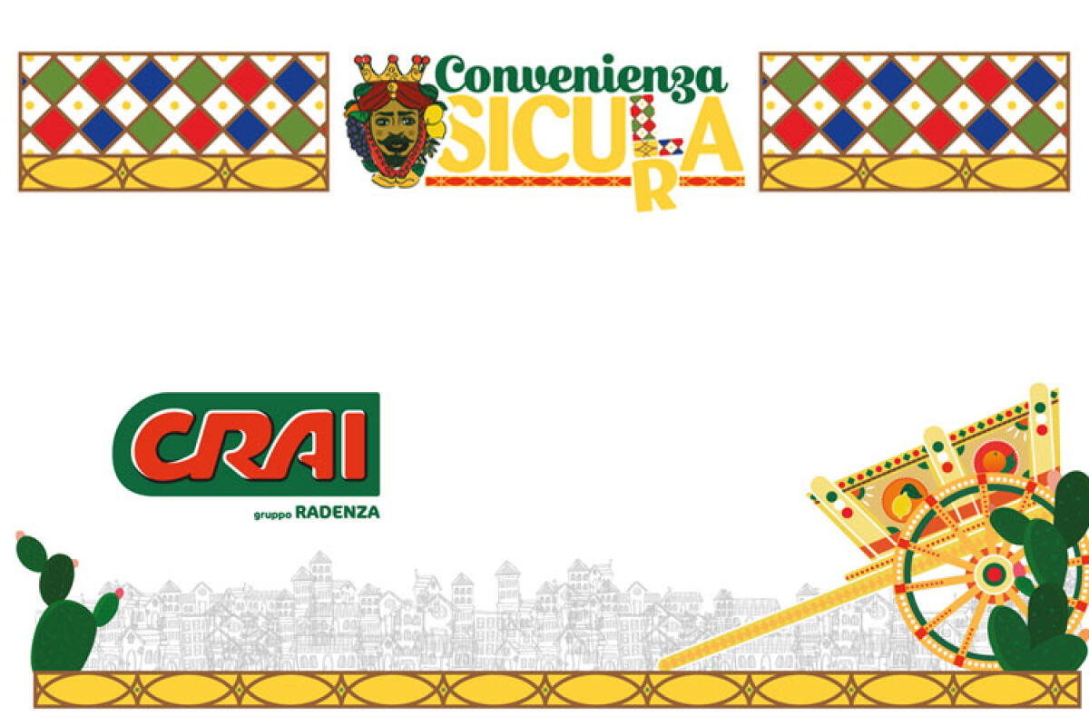 "Crai-Gruppo Radenza" sceglie i prodotti siciliani per il rilancio dell'economia - Anche la grafica del volantino Crai- Gruppo Radenza punta tutto sulla Sicilia.