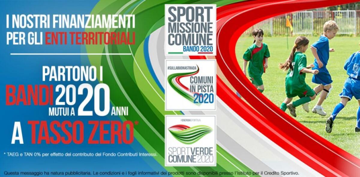 Credito Sportivo e Anci insieme per finanziamenti a tasso zero - 