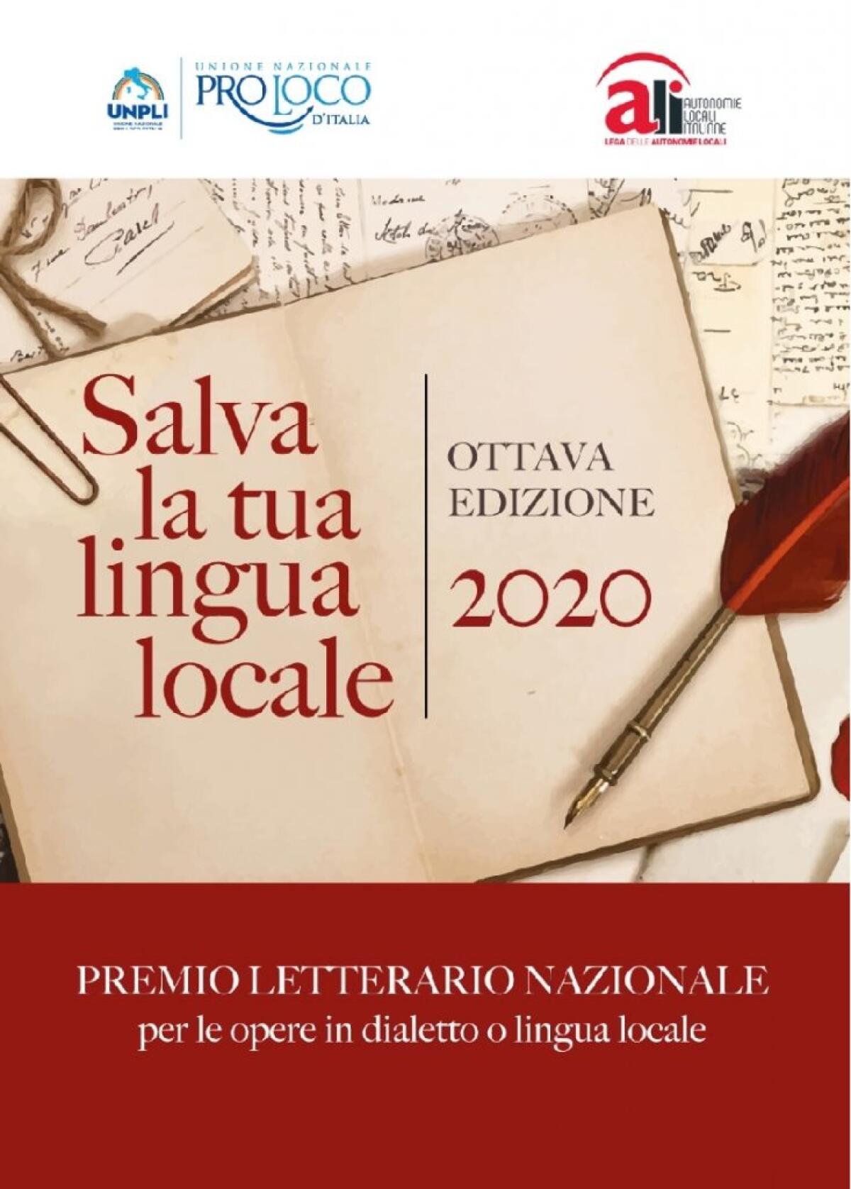 Al via ottava edizione del premio “Salva la tua lingua locale” - 