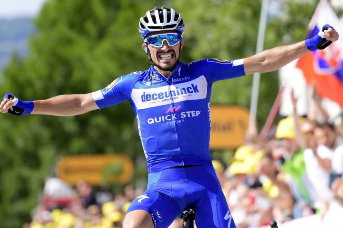 Alaphilippe vince 2^ tappa al Tour e indossa maglia gialla - 