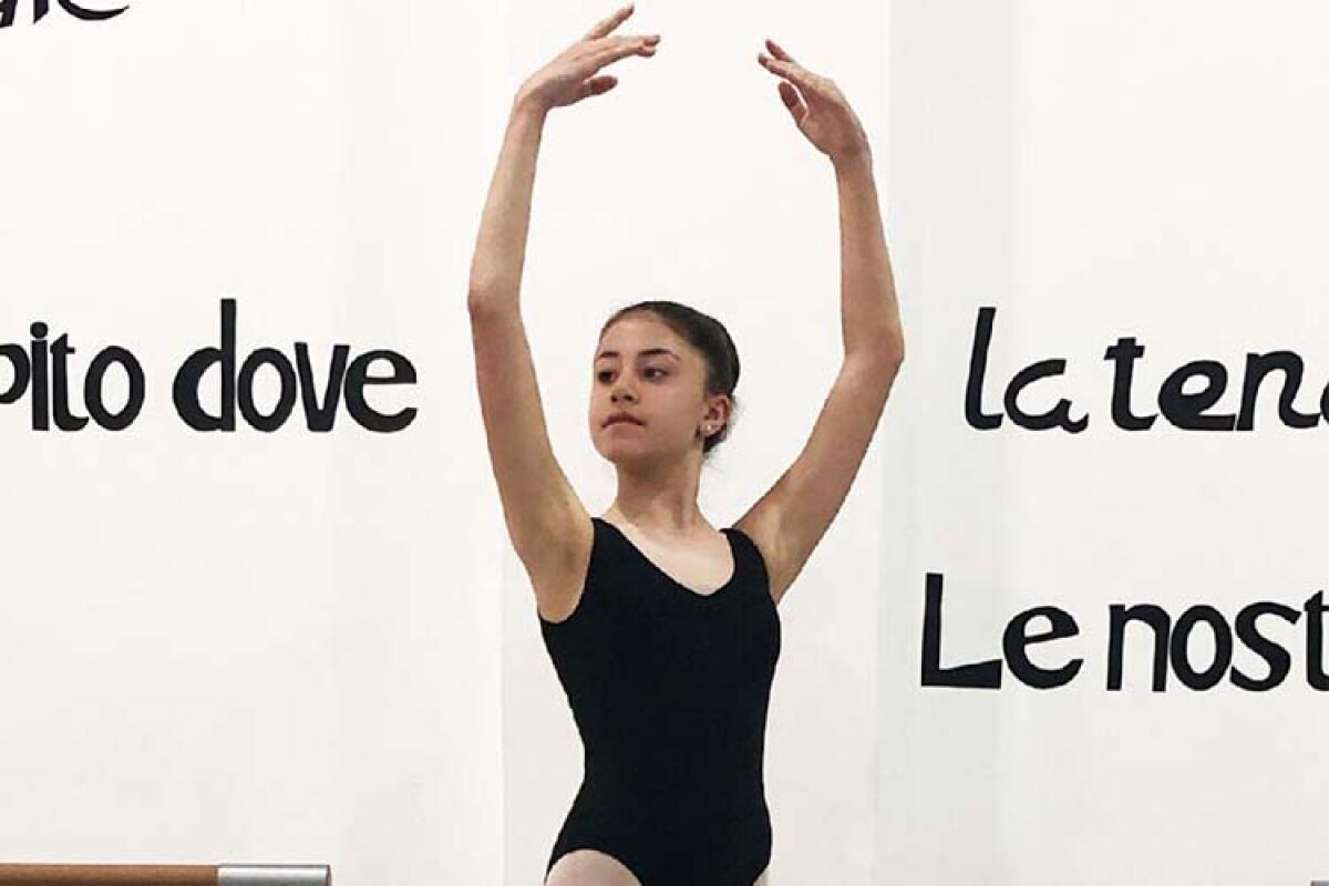 Beatrice Sciascia ammessa all'Ateneo della danza-balletto di Siena - 