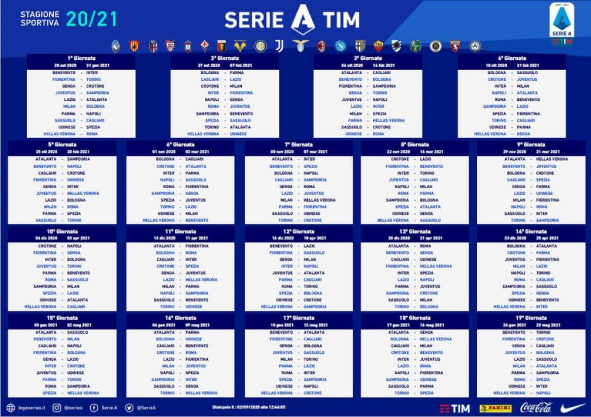 La Juventus parte contro la Samp, tanti big match nel finale - 