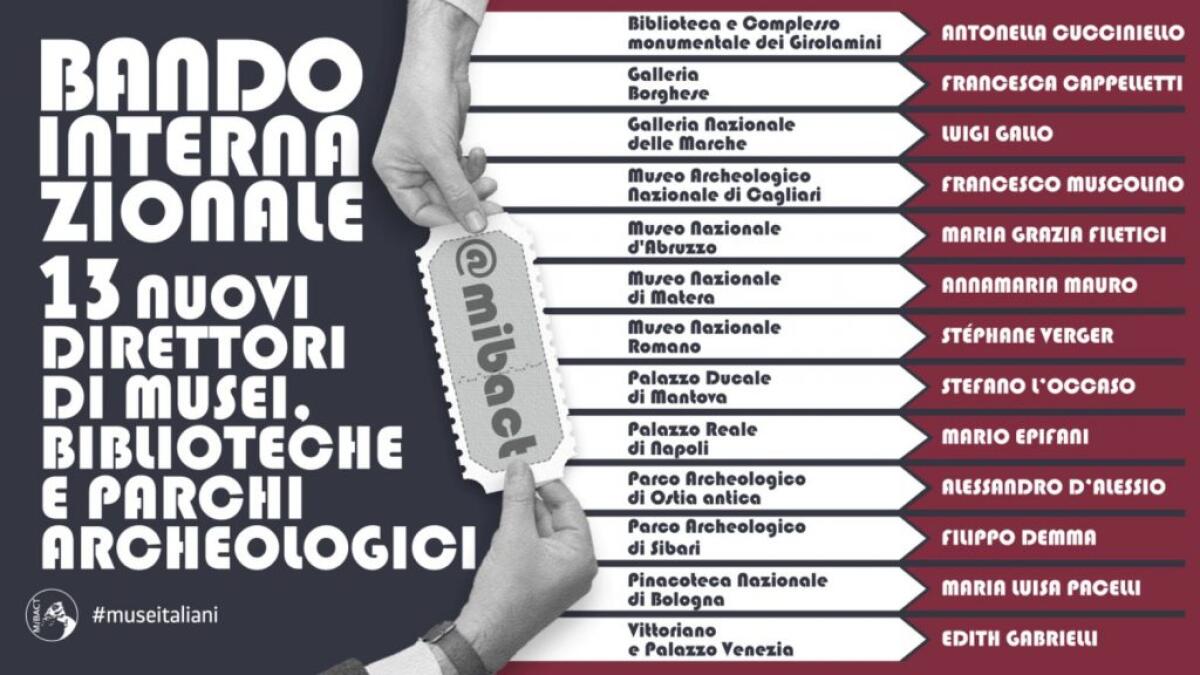 Musei, 13 nuovi direttori selezionati con un bando internazionale - 