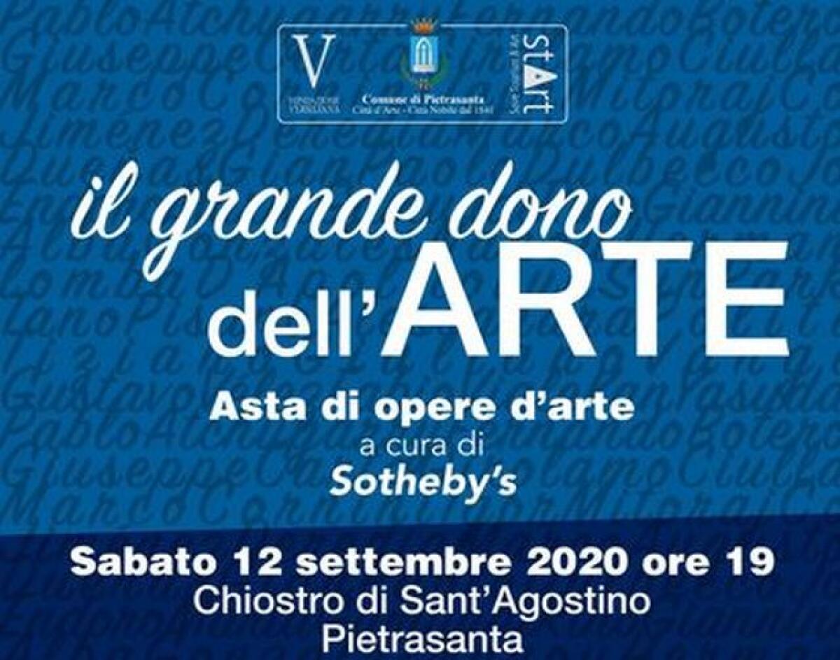 Coronavirus, l’arte mondiale si mobilita. Asta benefica a Pietrasanta - 