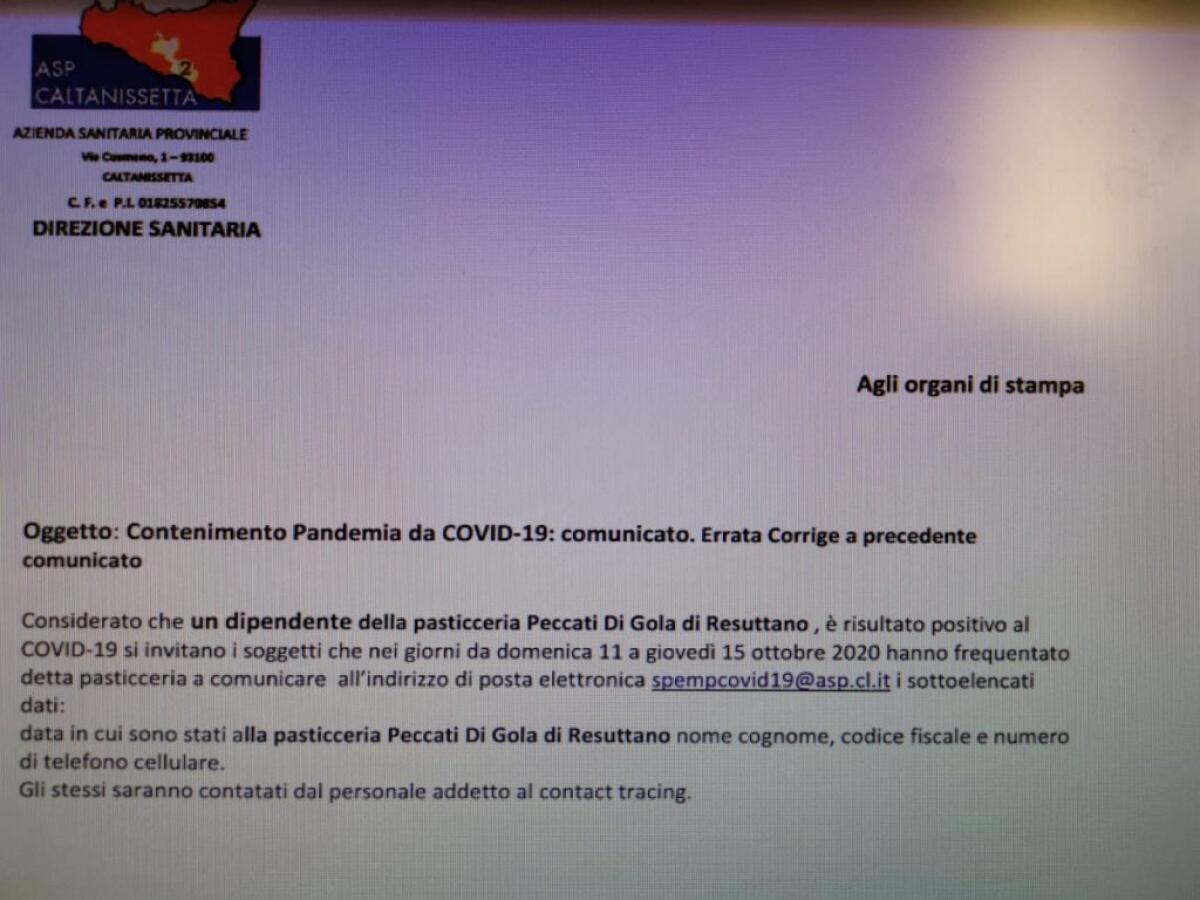 Clamoroso errore Asp, "Non è Peccati di gola a Gela ma a Resuttano": titolare denuncerà - 