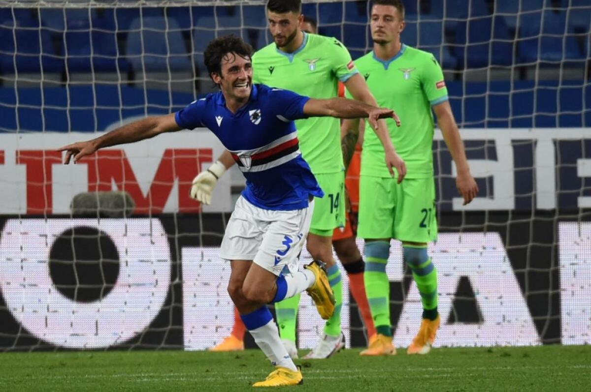 Samp-Lazio 3-0, i biancocelesti senza Immobile crollano a Marassi - 
