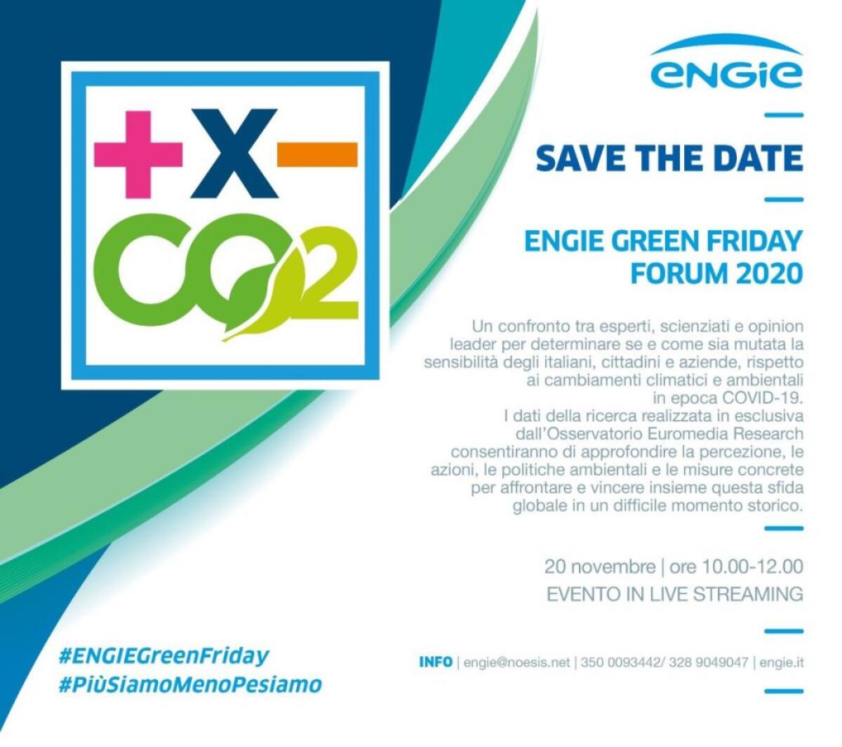 Il 20 novembre si terrà l’Engie Green Friday Forum2020 - 