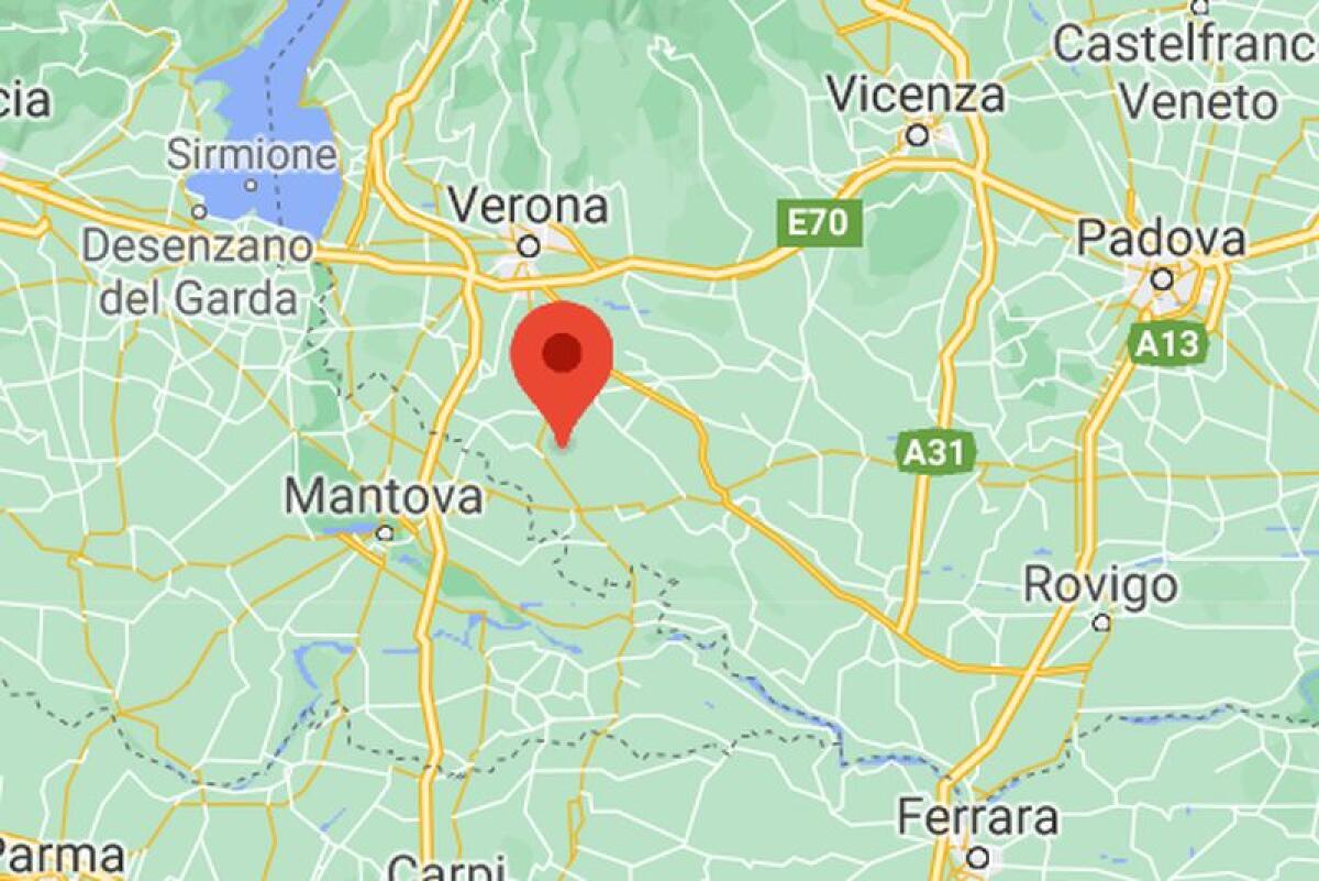 Scossa di magnitudo 4.4 vicino Verona -