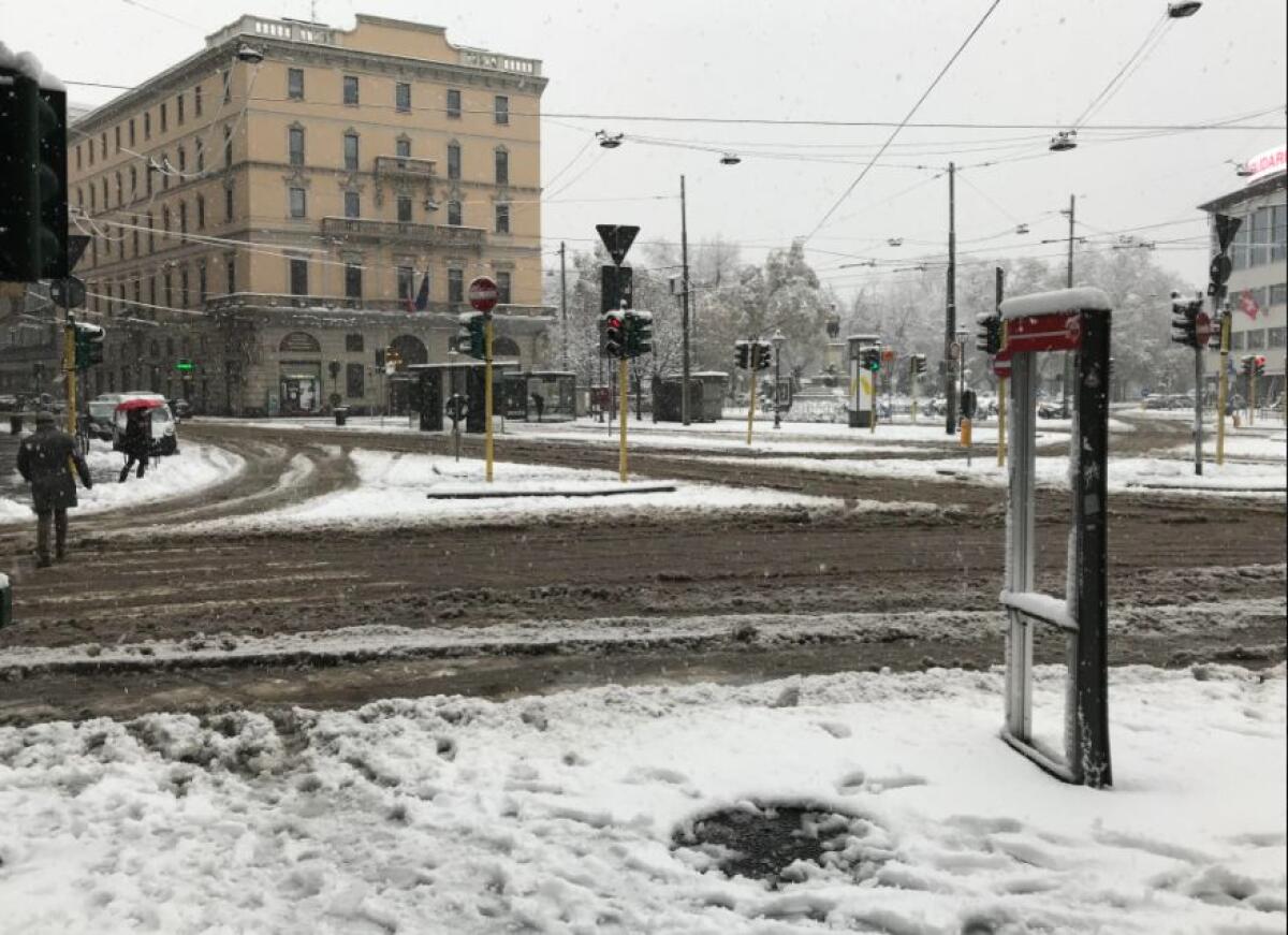 Maltempo, neve nel Nord Italia - 