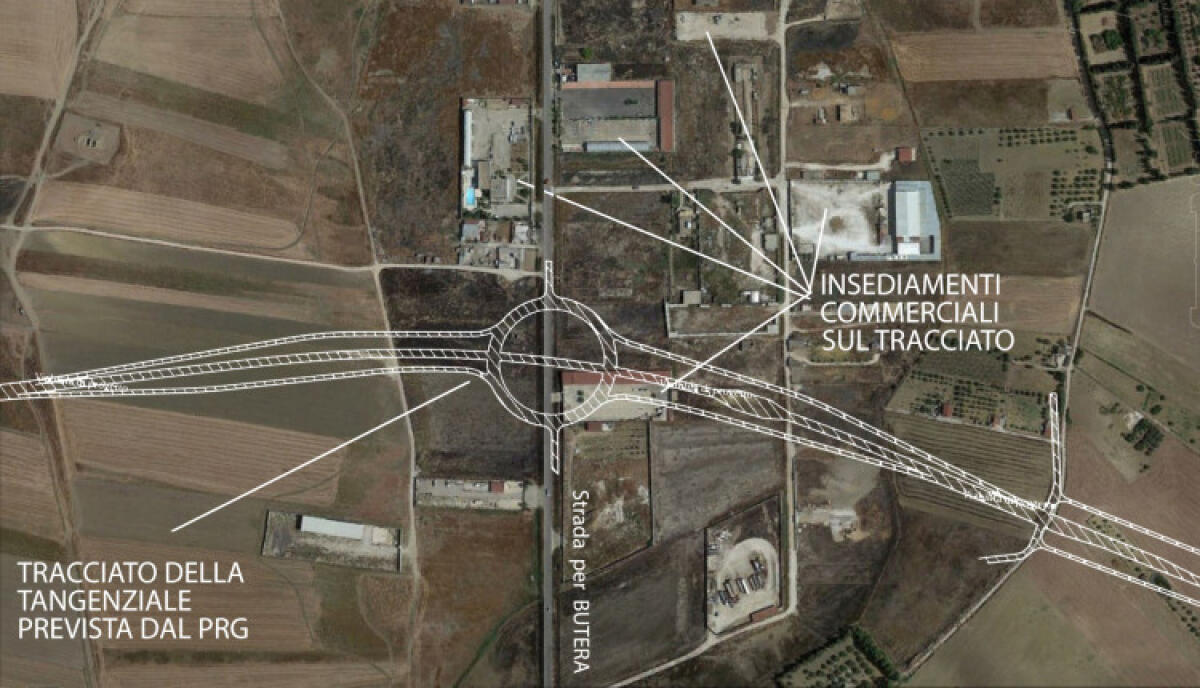 Su tangenziale partita procedura Via, Lorefice ha incontrato Anas: "Tavolo con Regione" - Il tracciato iniziale della tangenziale