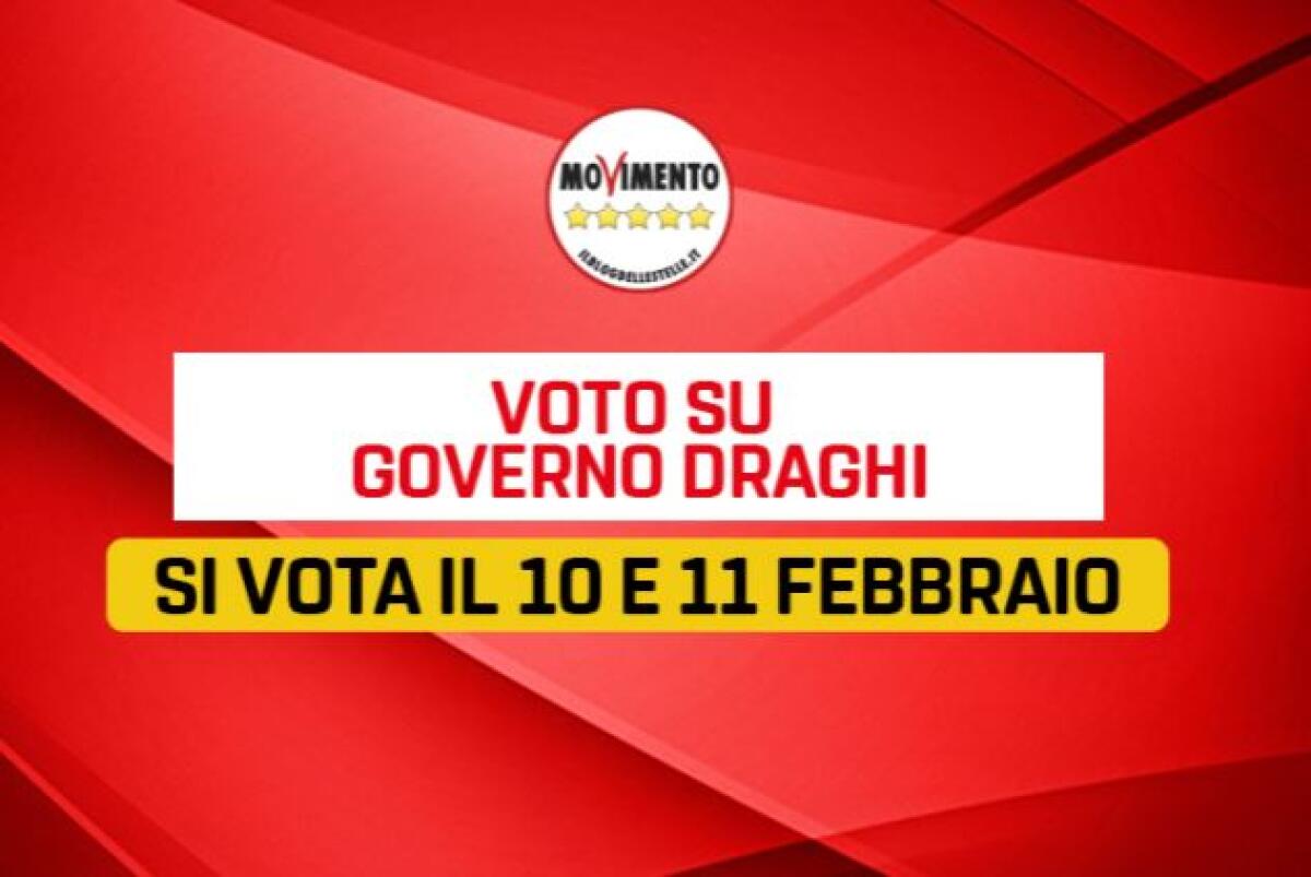 M5S, voto su Rousseau per decidere se sostenere il Governo Draghi - 