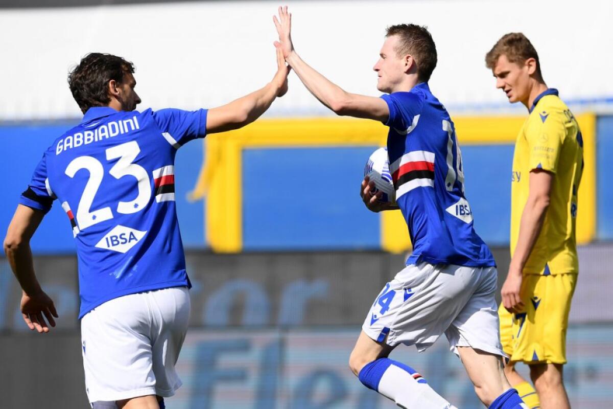 Vittoria in rimonta per la Sampdoria, 3-1 al Verona - 