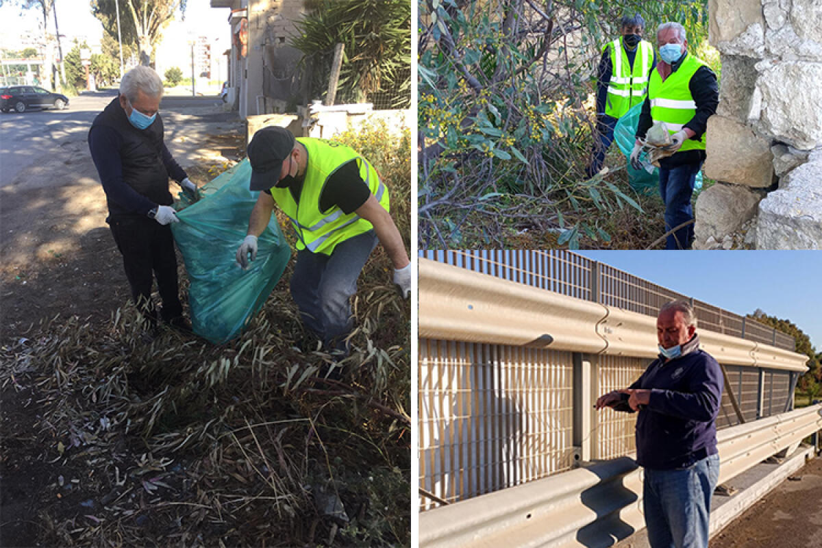 Tredici volontari in azione in via Cascino, raccolti rifiuti abbandonati da mesi - 