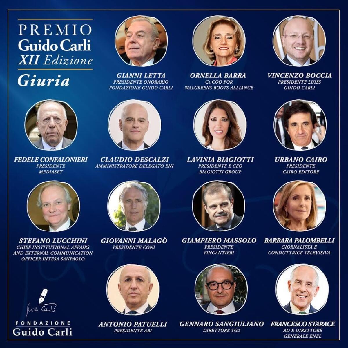 Fondazione Guido Carli premia l’eccellenza guida “rinascita” del Paese - 