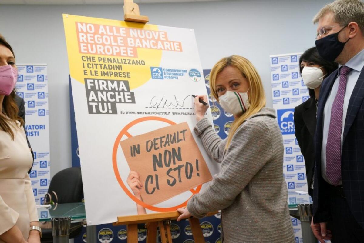 Banche, Meloni “Con le nuove norme Ue si rischia una bomba sociale” - 