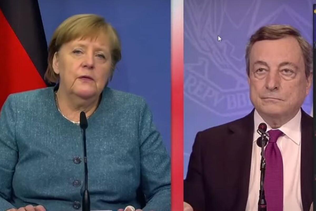 Per Draghi e Merkel affrontare insieme i problemi globali - 