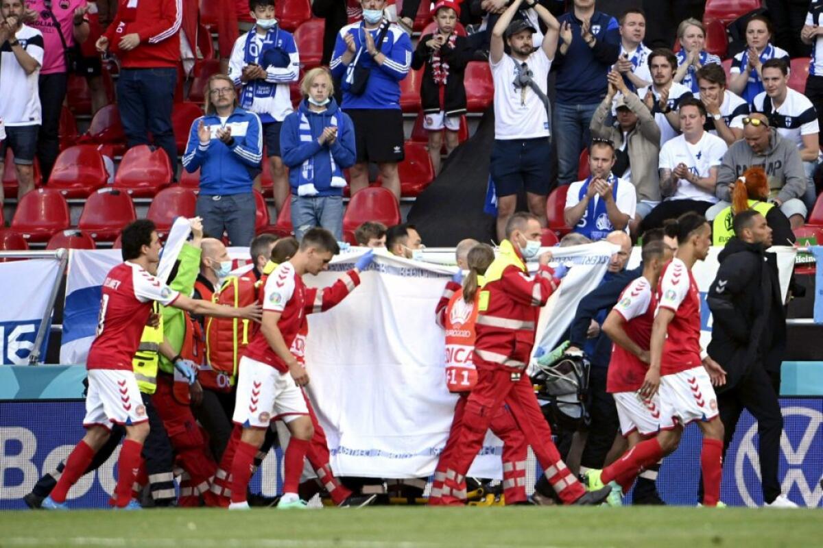 Paura Eriksen e gol Pohjanpalo, Danimarca-Finlandia 0-1 - 