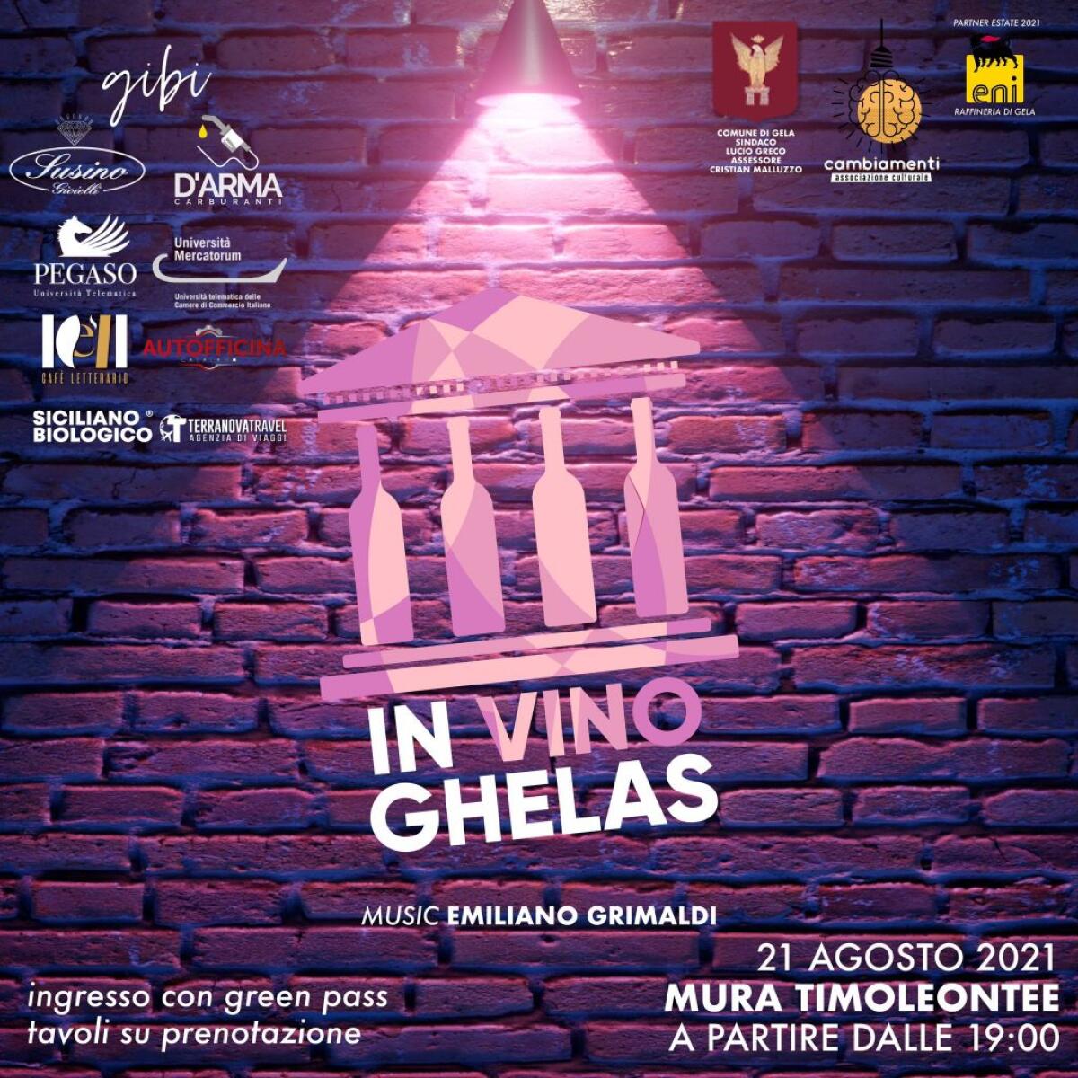 Secondo appuntamento con "In vino Ghelas", sabato alle mura Timoleontee - 