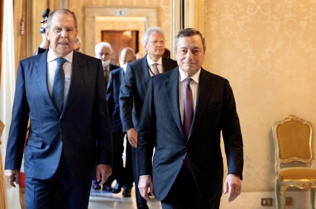 Draghi incontra Lavrov, Afghanistan e Libia tra i temi sul tavolo - 