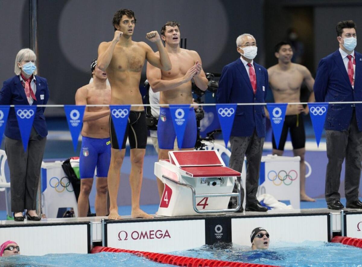 Nuoto, bronzo Italia nella 4×100 mista uomini - 