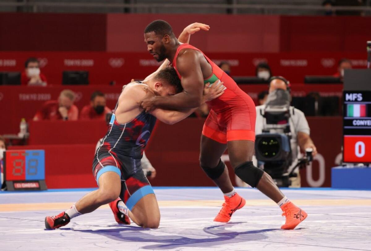 Bronzo Conyedo nella lotta libera 97 kg - 