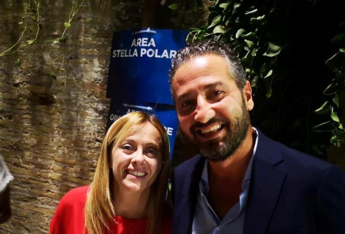 "Importante la visita di Giannini", Scuvera: "Massima attenzione contro la criminalità" - Scuvera e il leader nazionale Giorgia Meloni