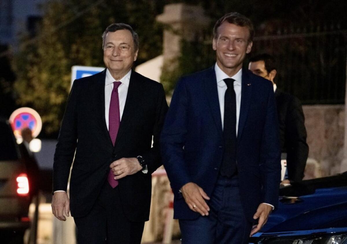 Draghi incontra Macron, confronto sui temi del vertice G20 - 