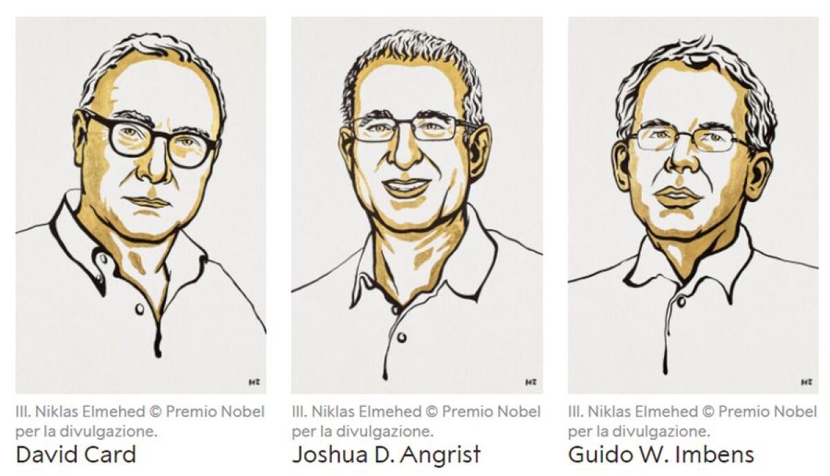 Premio Nobel per l’economia a Card, Angrist e Imbens -