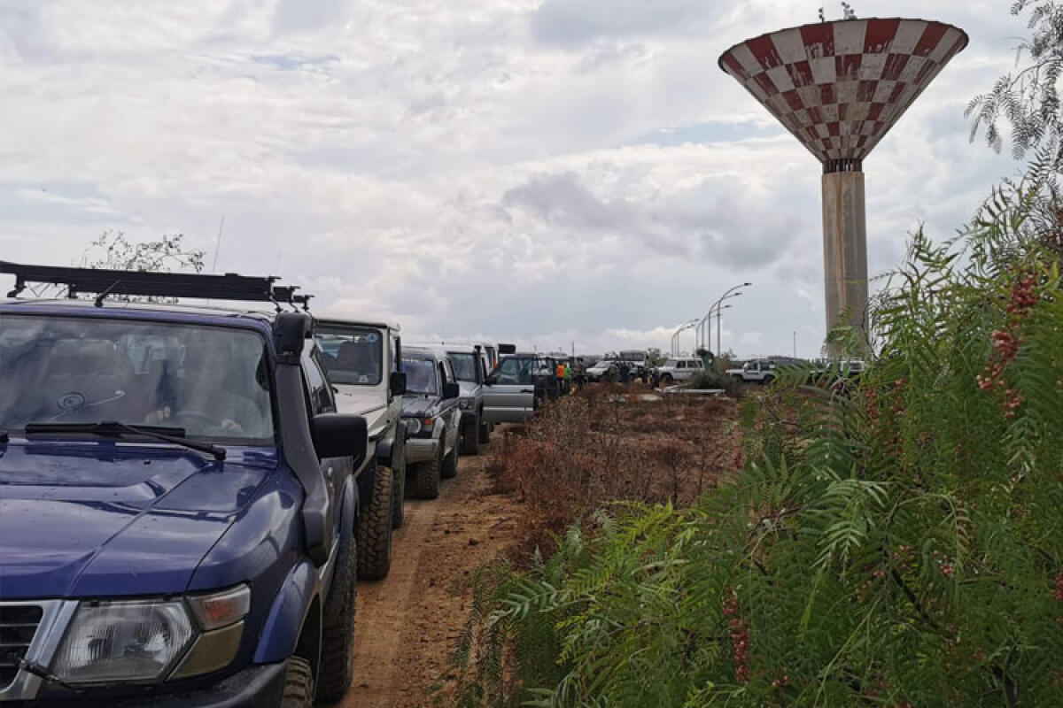 Da Montelungo la rievocazione in fuoristrada dello Sbarco americano - Nella foto: le fuoristrada in azione a Montelungo sull'itinerario dello Sbarco.