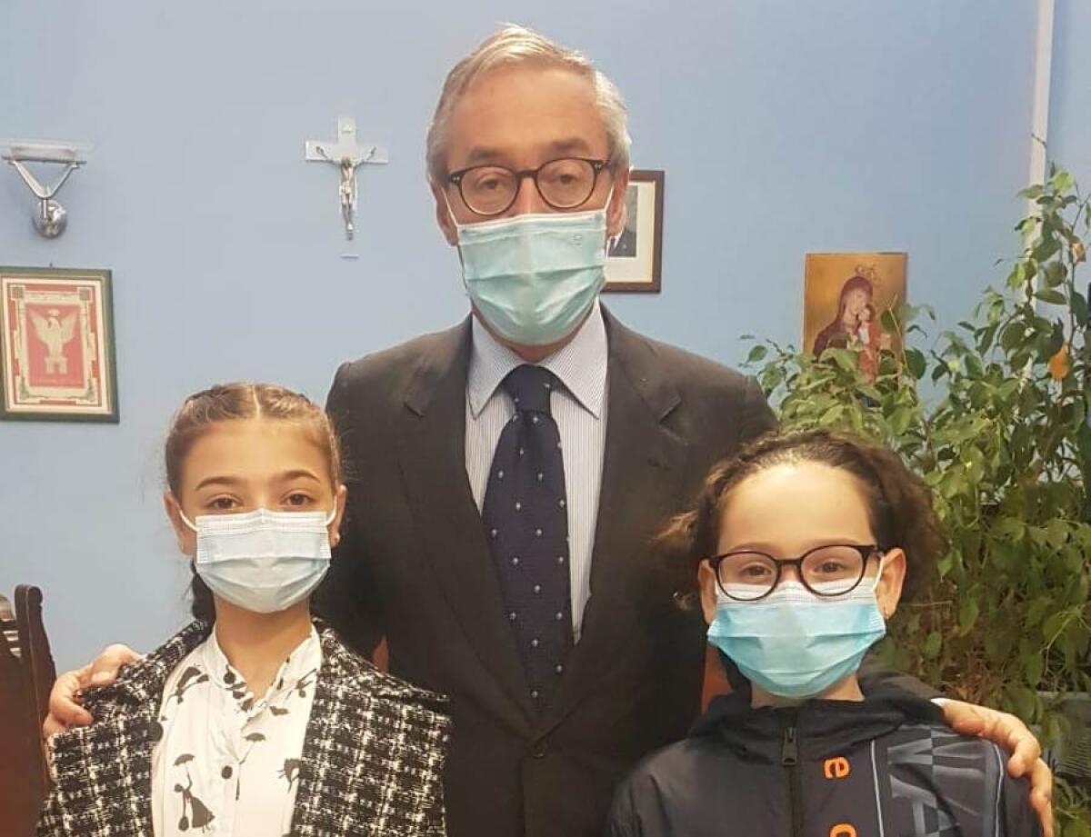 I mini campioni di ballo Nicole e Alessandro ricevuti dal sindaco Lucio Greco - 
