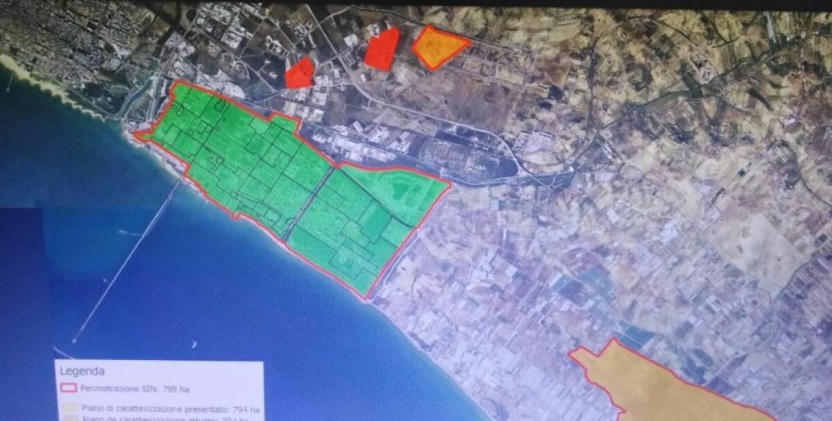 Aree contaminate, dati Ministero per il Sin locale: fermi al palo i procedimenti conclusi - Le aree perimetrate del Sin locale