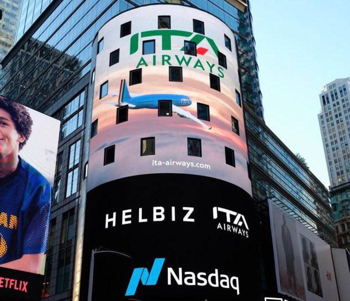 Da Nasdaq e Helbiz il benvenuto a Ita Airways per primo volo a New York - 