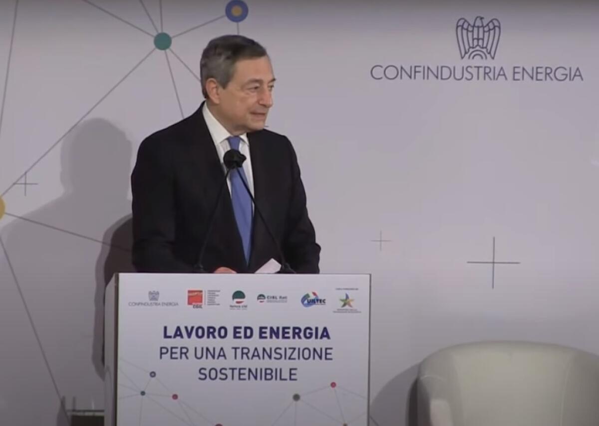 Draghi “L’Europa non può affrontare da sola la transizione verde” - 