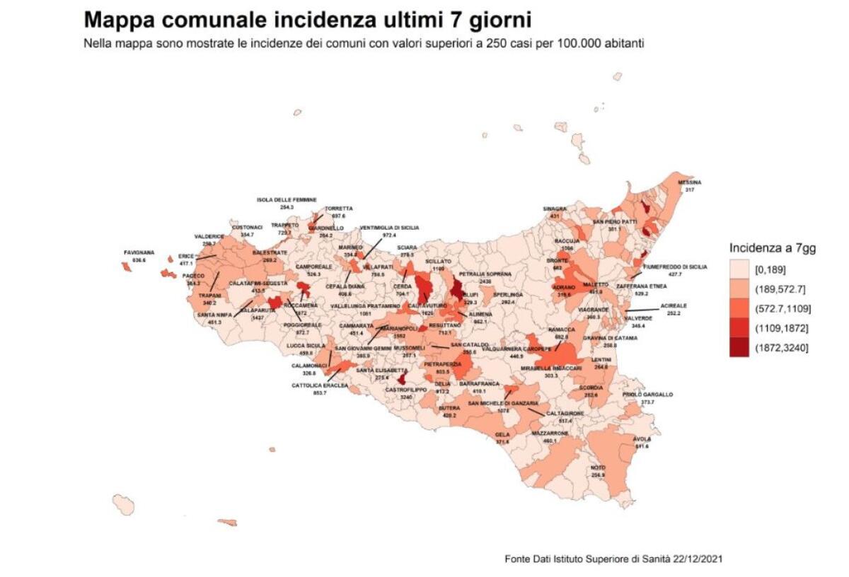 Covid, in Sicilia +44% di casi rispetto alla scorsa settimana - 