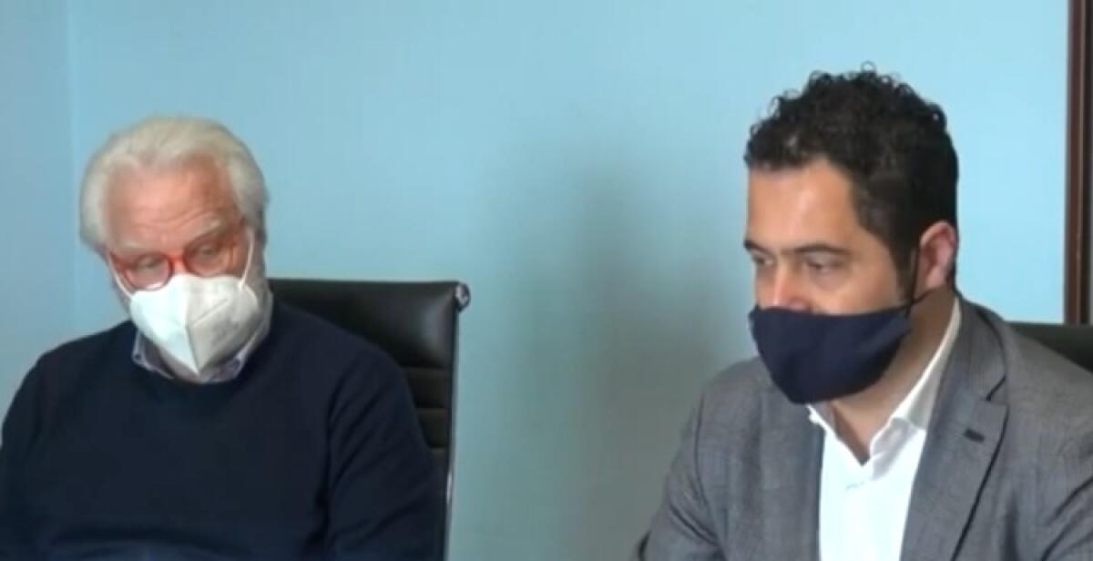 "Qualità abitare", tempi stretti per progettazione e gare: prevale strada tecnici esterni - Di Stefano e l'architetto Vincenzo Antonuccio che ha collaborato alla stesura dei progetti di massima