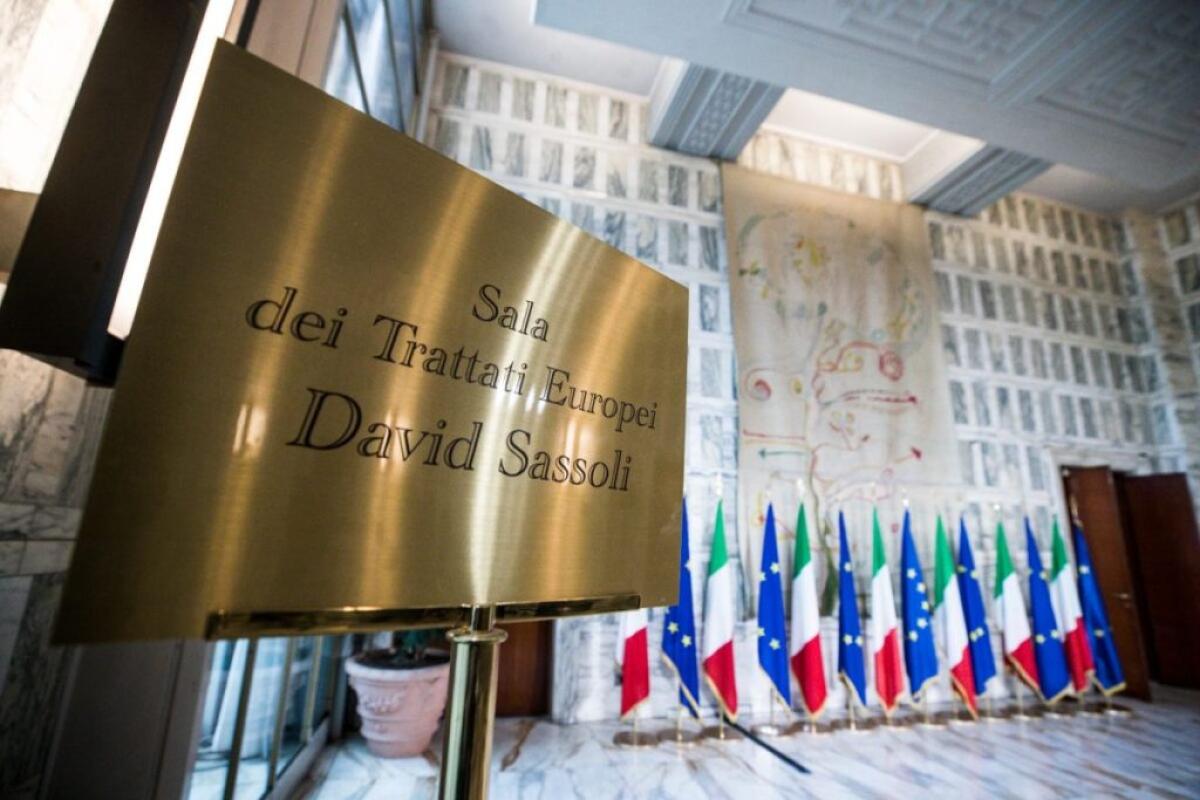 Farnesina, la Sala dei Trattati Europei intitolata a Sassoli - 