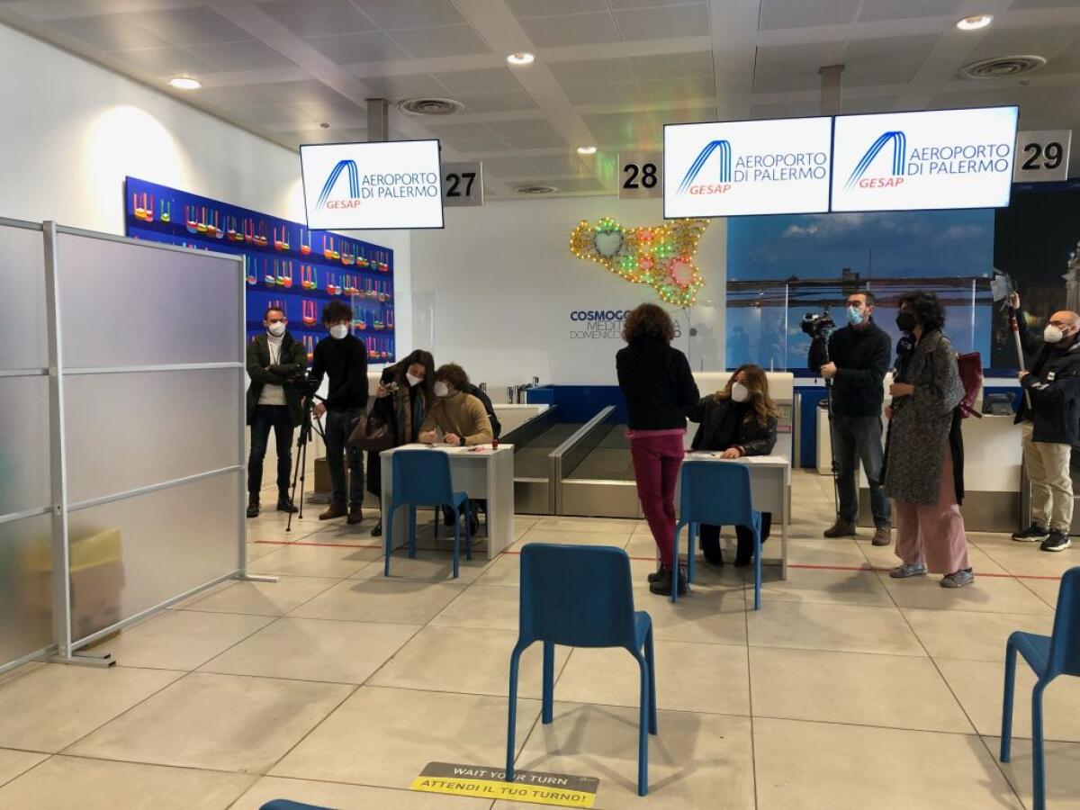 Attivato Hub vaccinale all’Aeroporto di Palermo - 