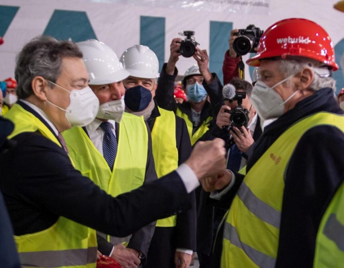 Webuild, Draghi visita i cantieri del Terzo Valico dei Giovi - 