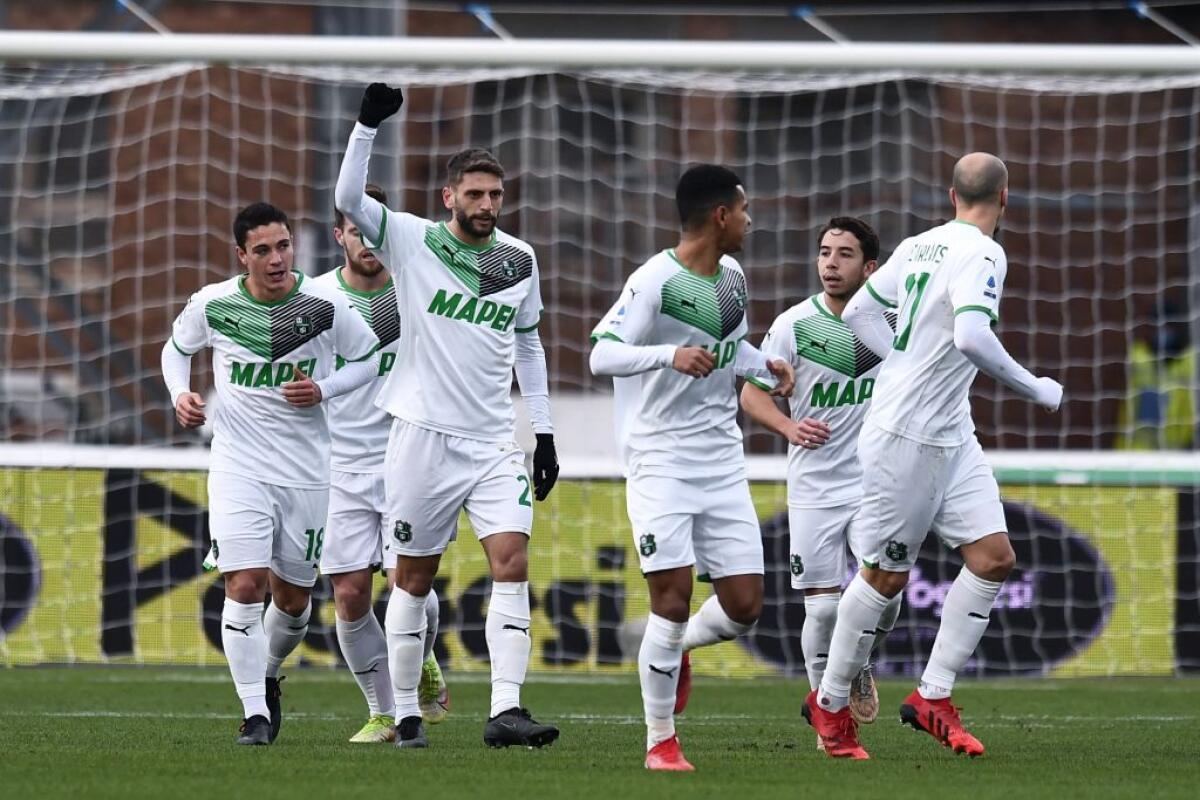 Poker Sassuolo a Venezia con Berardi, Raspadori e Scamacca - 