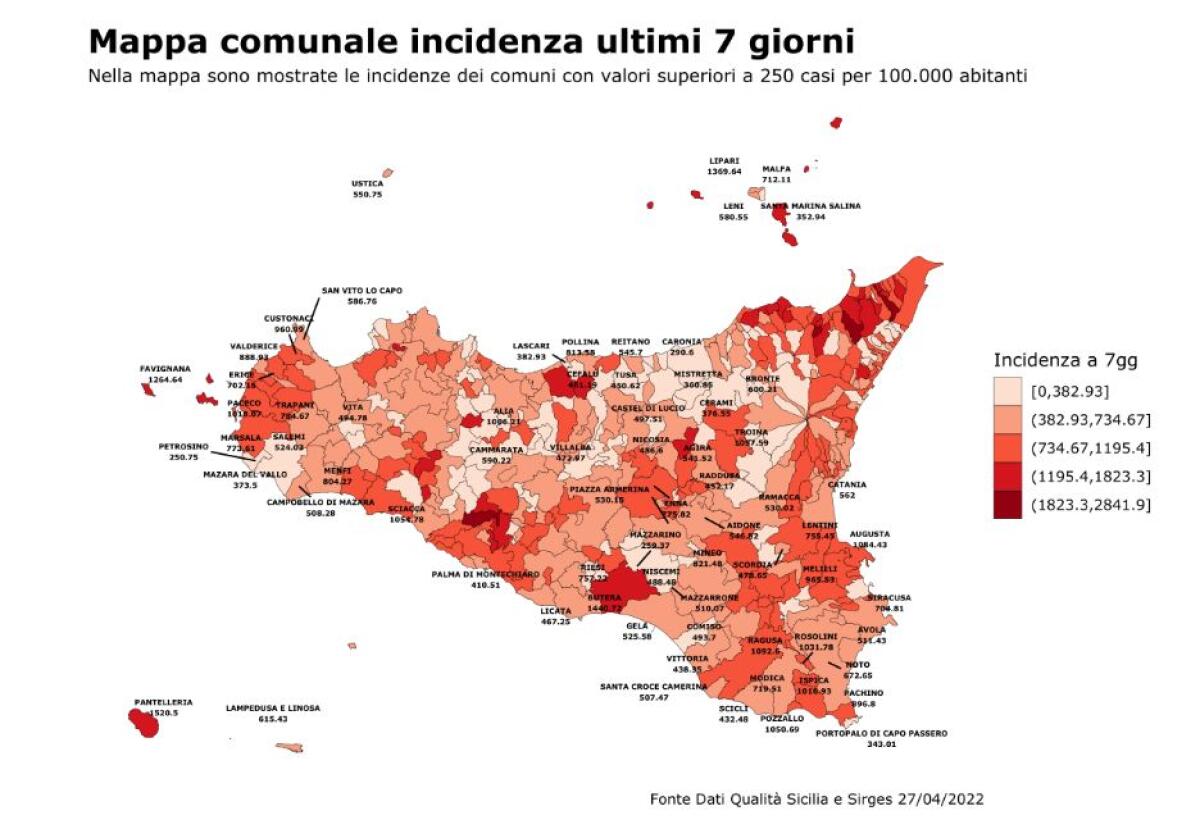 In Sicilia in lieve aumento i positivi al Covid, crescono le prime dosi del vaccino - 