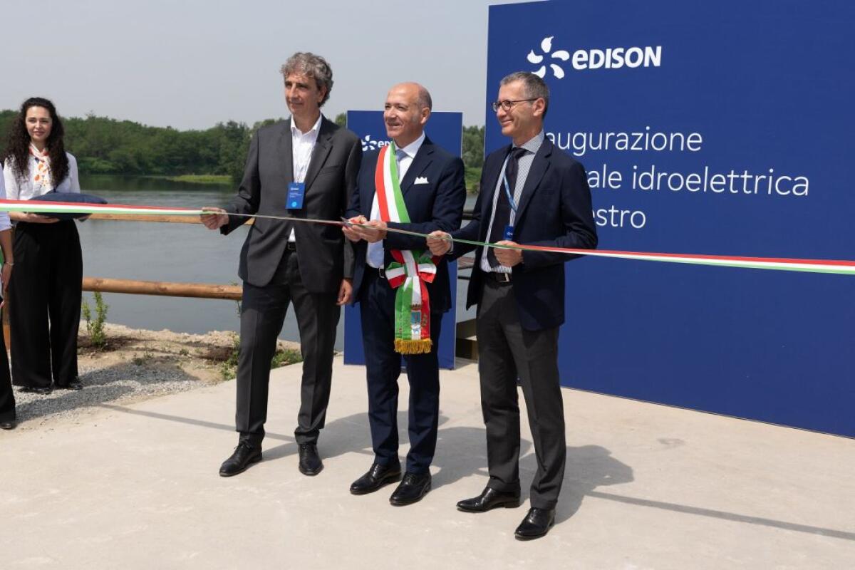 Edison inaugura la nuova centrale idroelettrica di Palestro - 
