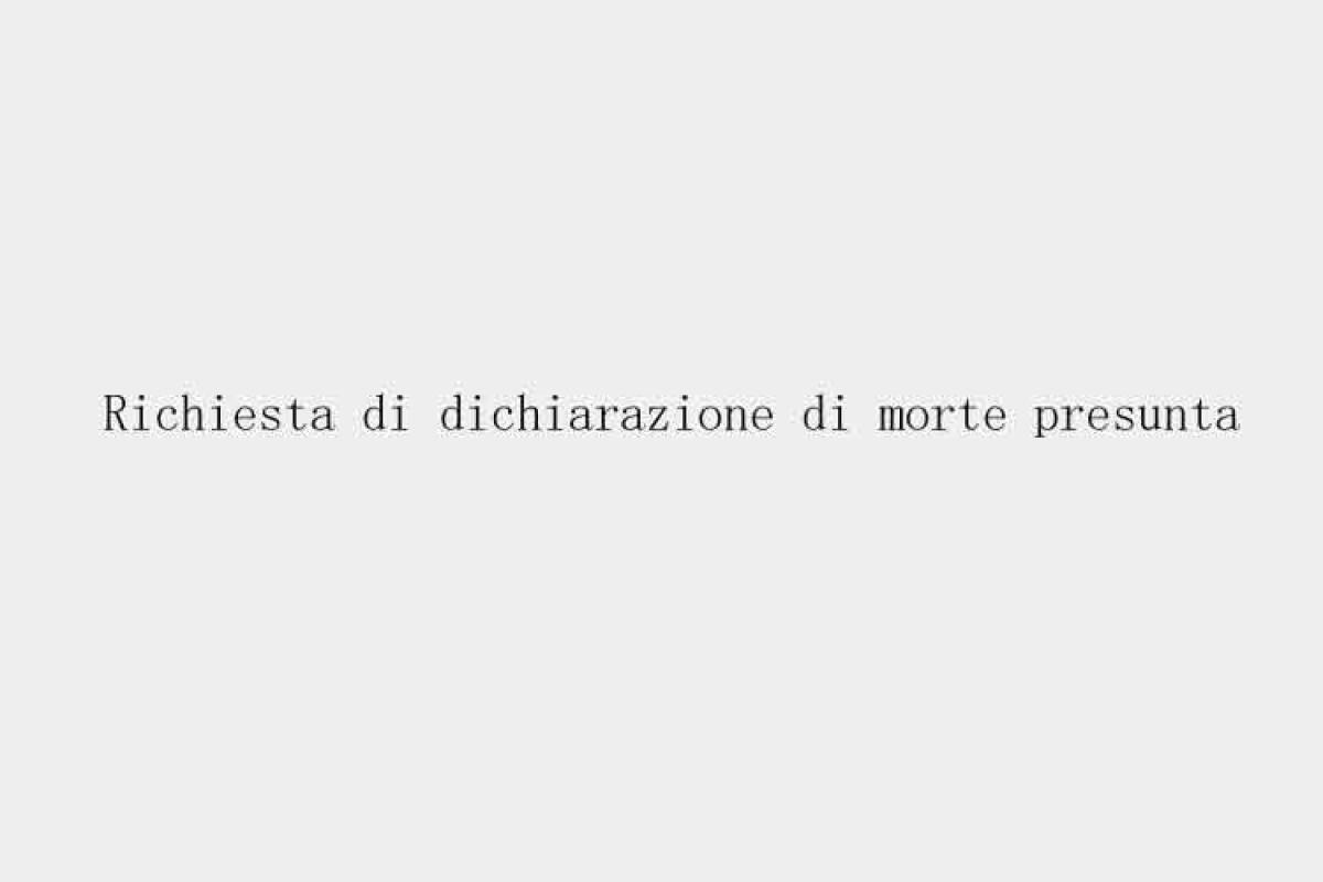 Richiesta di dichiarazione di morte presunta di Licitra Francesco Graziano -