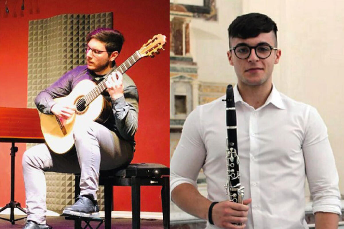 Stagione concertistica al via col duo Falci-Scerra - Nella foto in alto, da sinistra: Davide Falci (chitarrista) e Giovanni Scerra (clarinetto).