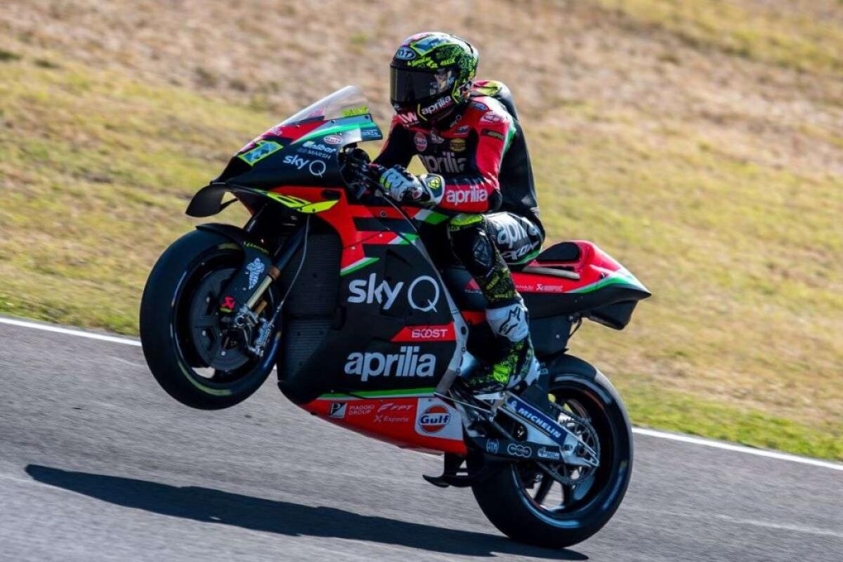 Duetto Aprilia nelle seconde libere del Gp di Catalunya - 