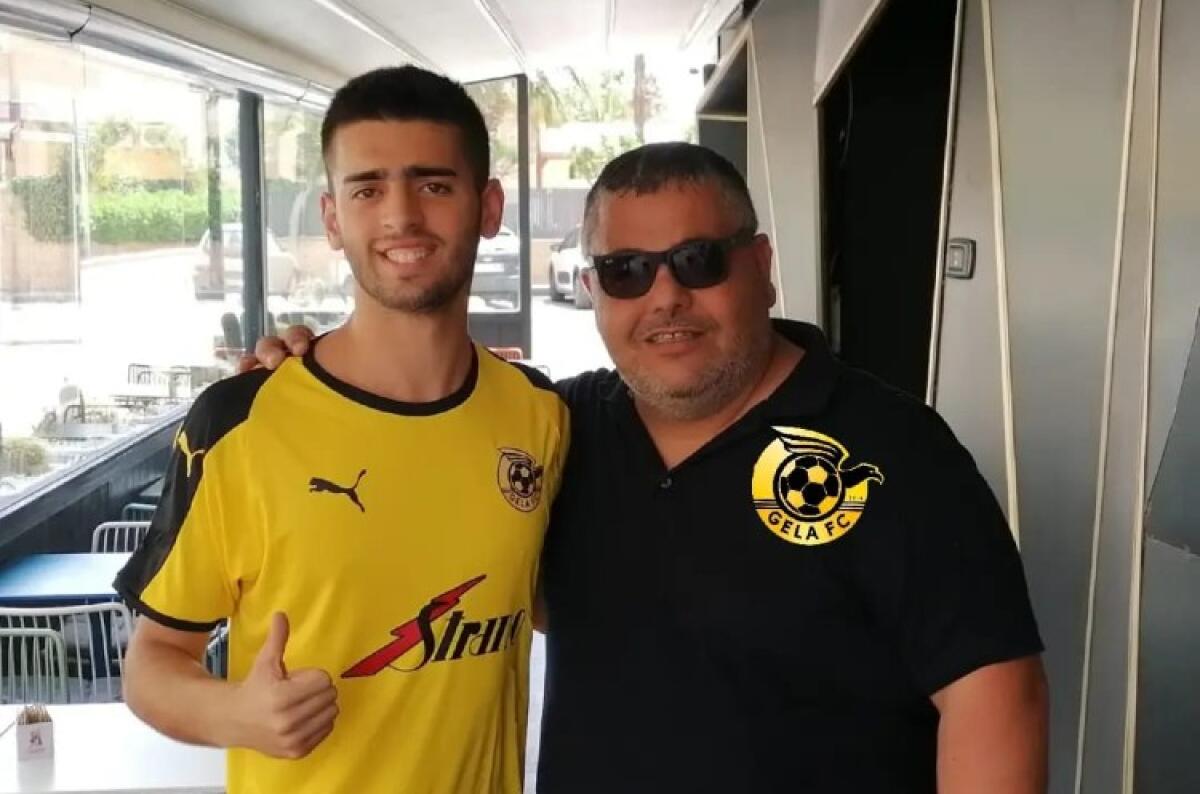 Il Gela Fc omaggia il campione europeo, per Bianca una maglia personalizzata - Bianca e il presidente Scerra