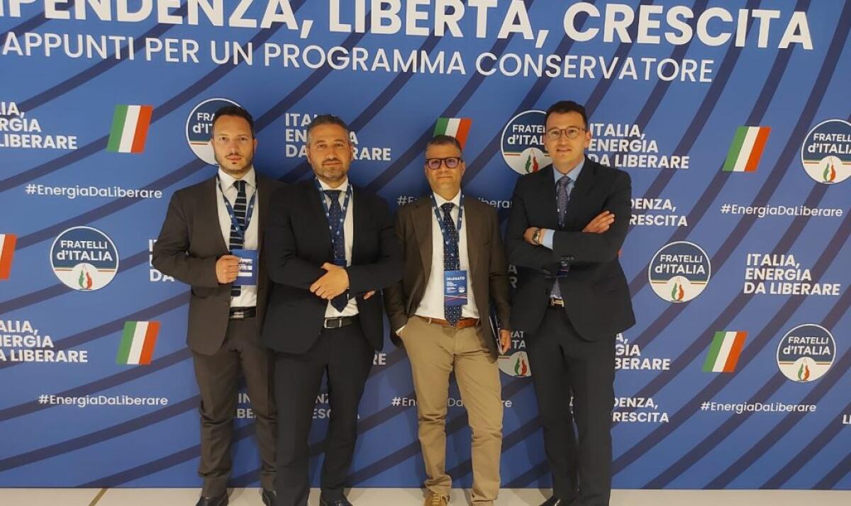 FdI, per l'Ars gruppo locale con Scuvera: "Sostegno a chi ha rilanciato il partito" - Gli esponenti di FdI Scuvera, Raniolo, Emmanuello e Vasile 