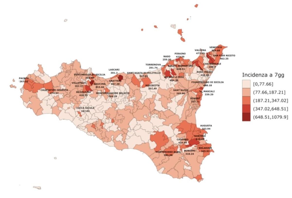 In Sicilia contagi Covid in lieve aumento rispetto alla settimana scorsa -